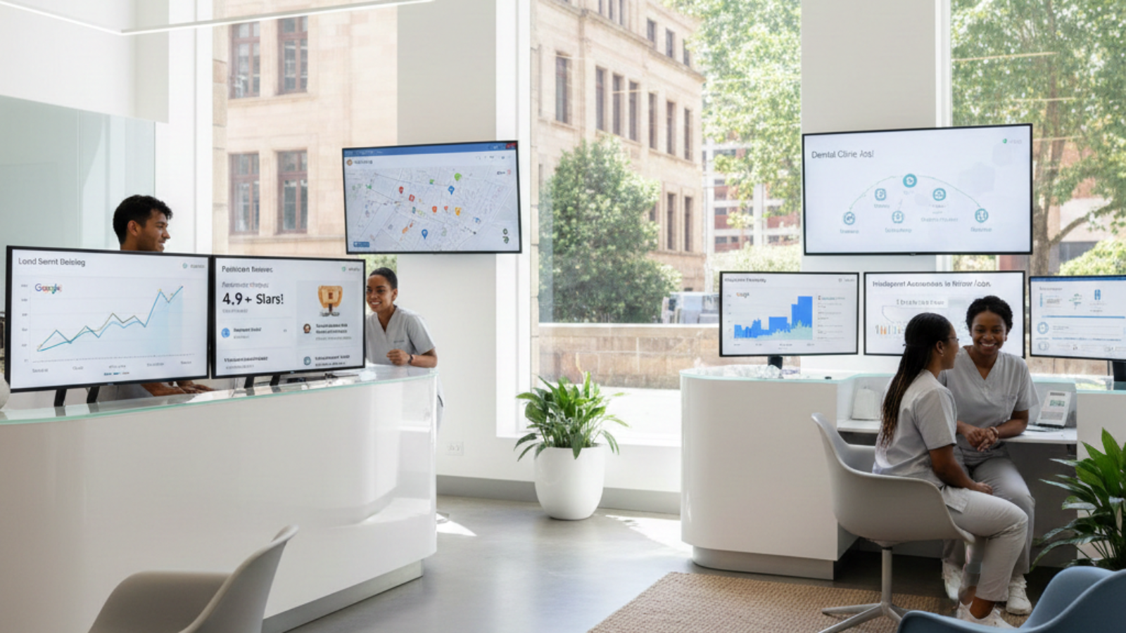 Dental clinic office with local SEO optimization for attracting nearby patients